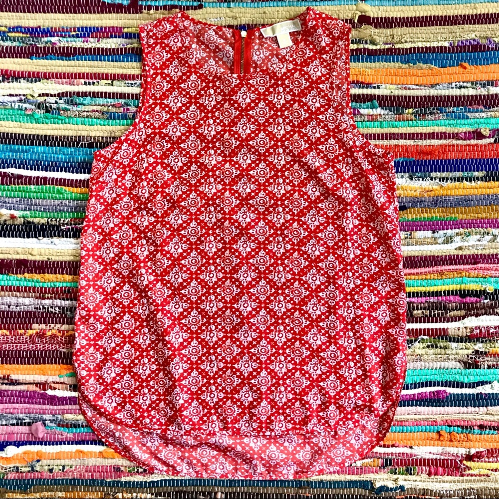 MICHAEL Michael Kors ~ Red print blouse